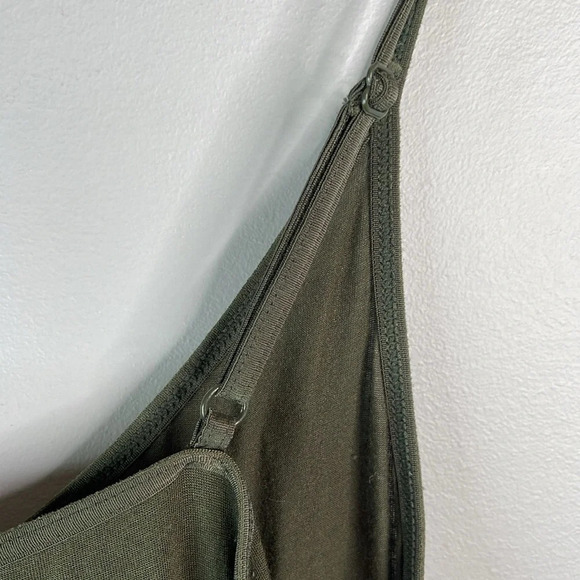 H&M Y2K Vibe Forest Green Camisole Top Tank Adjustable Spaghetti Straps Size L - Picture 5 of 10